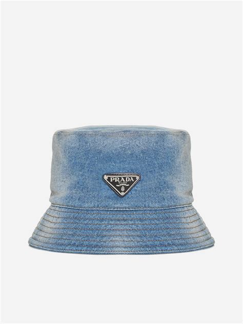 prada men beanie|Prada denim bucket hat.